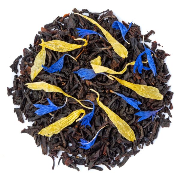 Thé Noir Russian Earl Grey Bio Saveur Bergamote, Citron et Pamplemousse par Made in Thé - Vue de haut