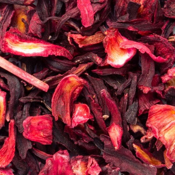Tisane Fleurs d'Hibiscus Entières en Vrac par Made in Thé - Vue zoomée