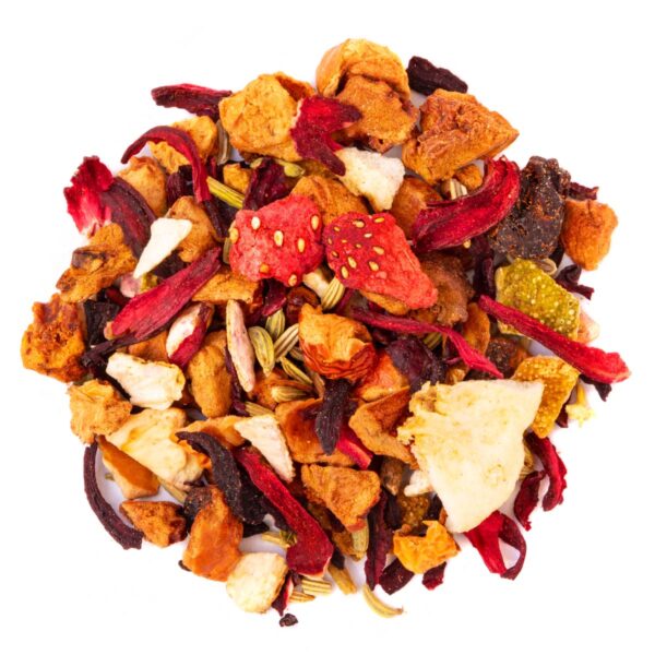 Tisane des enfants Bio Saveur Fraise et Orange par Made in Thé - Vue de haut
