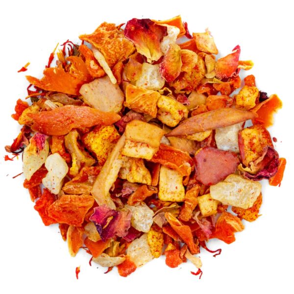 Tisane Pêche-moi si tu peux Saveur Pêche par Made in Thé - Vue de haut