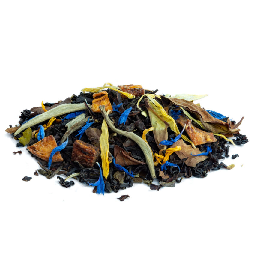 Thé Noir Fusion Tropicale Bio Saveur Mangue et Physalis par Made in Thé - Vue de côté