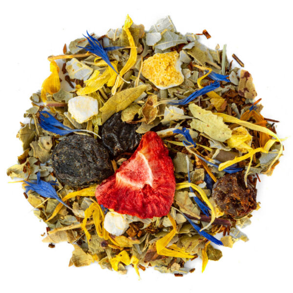 Rooibos Lagoon beach saveur Fraise, Raisin en vrac par Made in Thé - Vue de haut