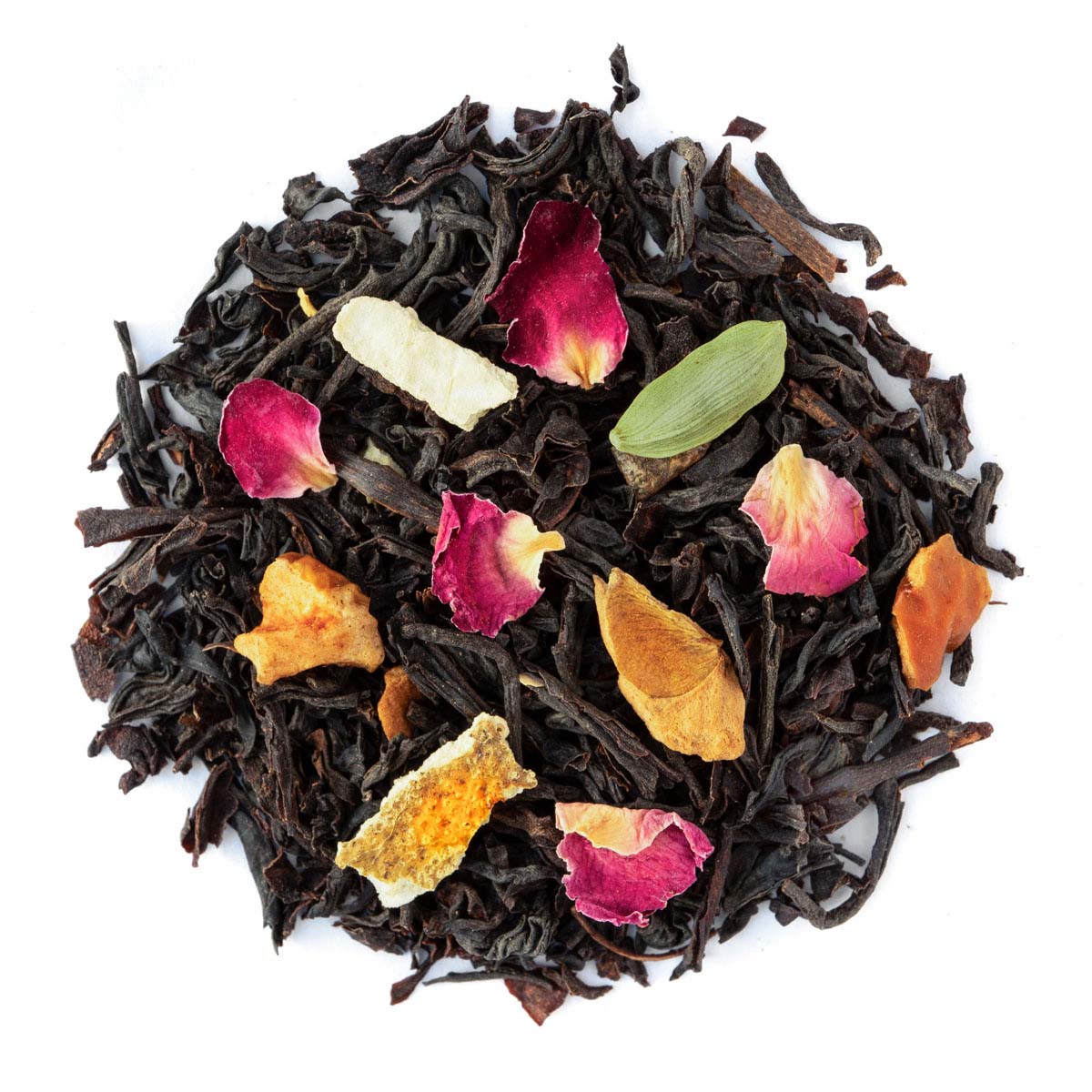 Thé Noir de Noël Bio saveur Cannelle et Orange par Made in Thé - Vue de haut