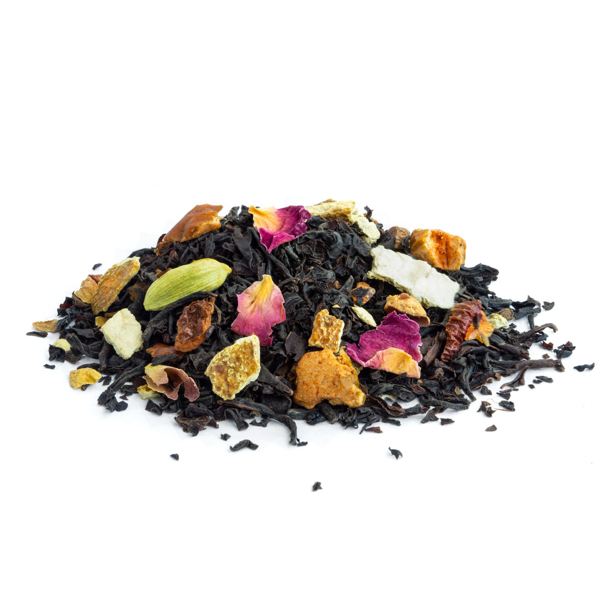 Thé Noir de Noël Bio saveur Cannelle et Orange par Made in Thé - Vue de côté