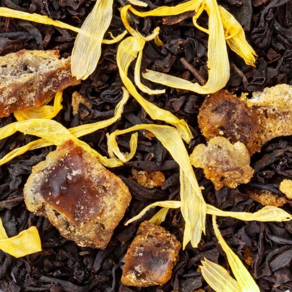 Thé Noir Évasion Gourmande Saveur Caramel et Vanille par Made in Thé - Vue zoomée