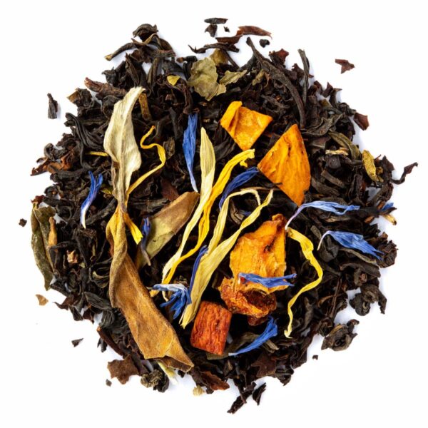 Thé Noir Fusion Tropicale Bio Saveur Mangue et Physalis par Made in Thé - Vue de haut