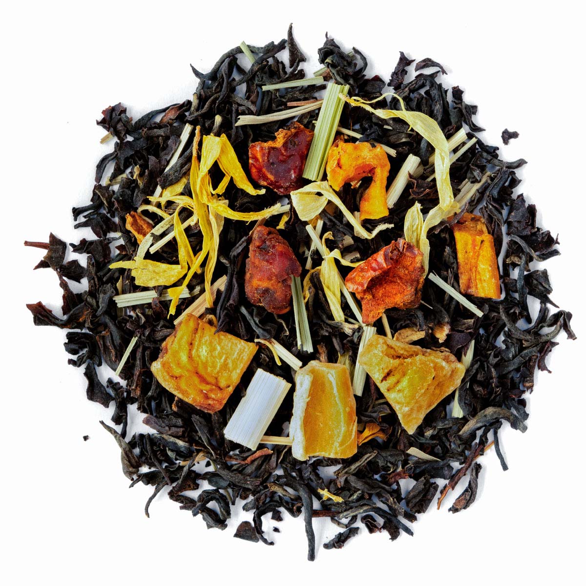 Thé Noir Zeste Tropical Bio Saveur Mangue et Citron Vert par Made in Thé - Vue de haut