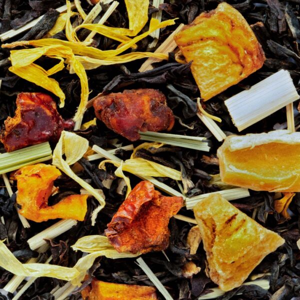 Thé Noir Zeste Tropical Bio Saveur Mangue et Citron Vert par Made in Thé - Vue zoomée