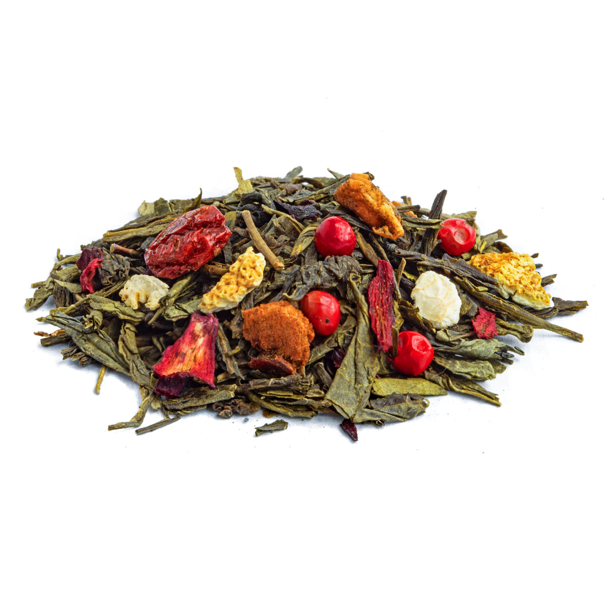 Thé Vert Pink Lady Bio saveur Groseille et Pomme par Made in Thé - Vue de côté