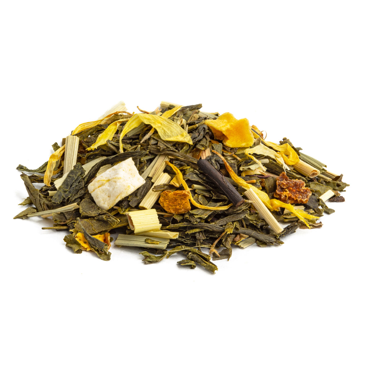 Thé Vert Sorbet Mangue Bio saveur Citron et Mangue par Made in Thé - Vue de côté