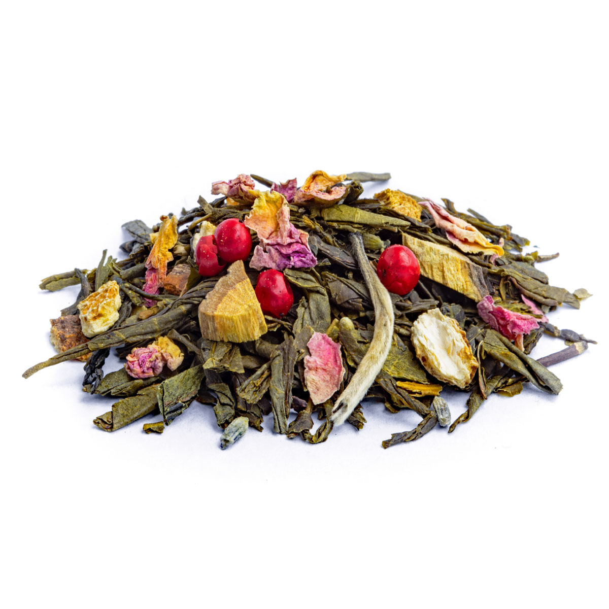 Thé Vert Hiver Impérial Bio saveur Cannelle et Orange par Made in Thé - Vue de côté