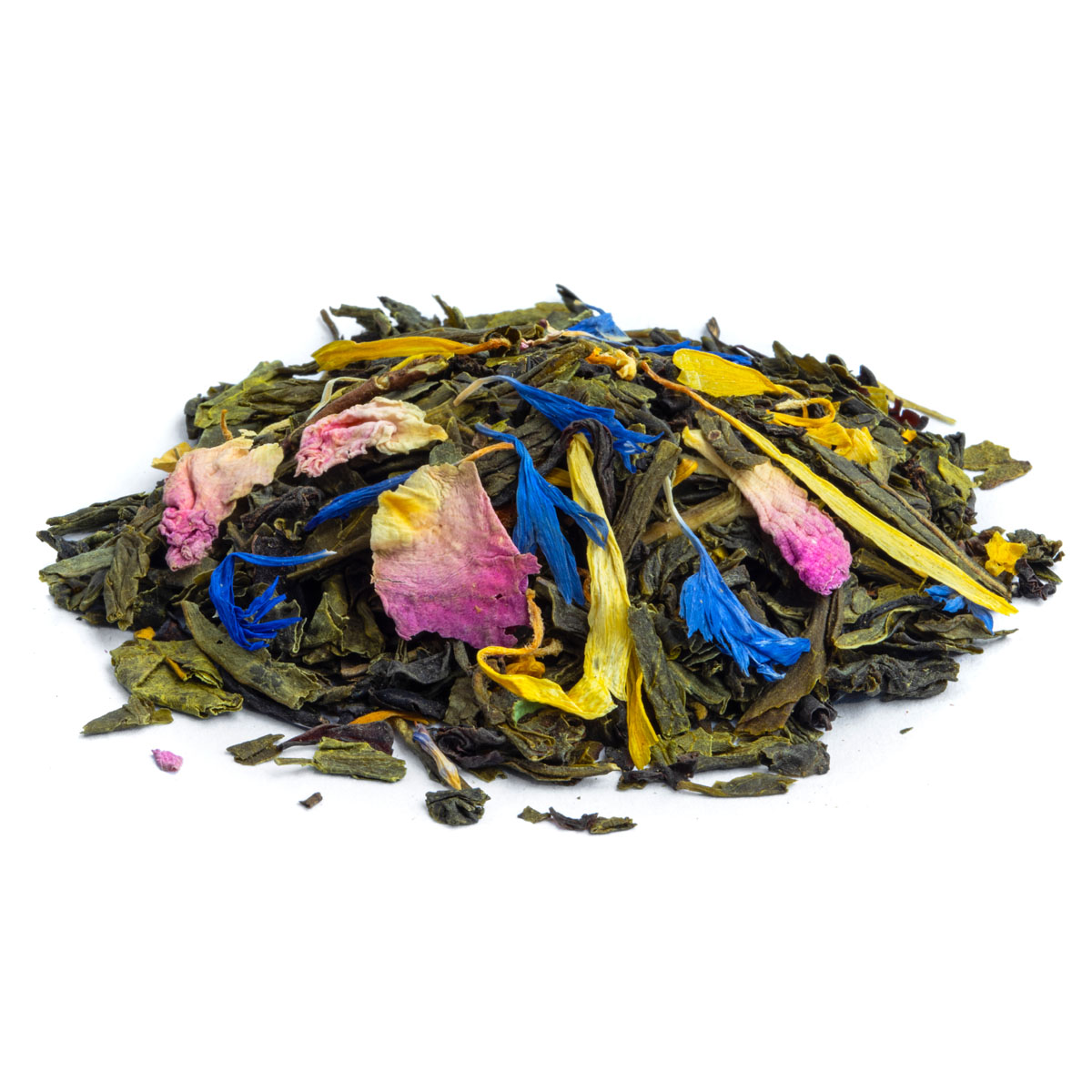 Thé Vert Mille et une Nuits Bio saveur Mangue, Orange et Rose par Made in Thé - Vue de côté