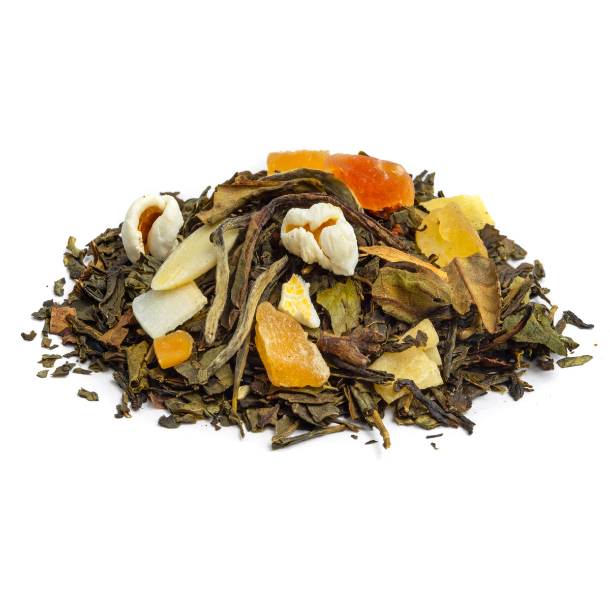 Thé Vert Éclat d’Amandes saveur Amande et Framboise par Made in Thé - Vue de côté