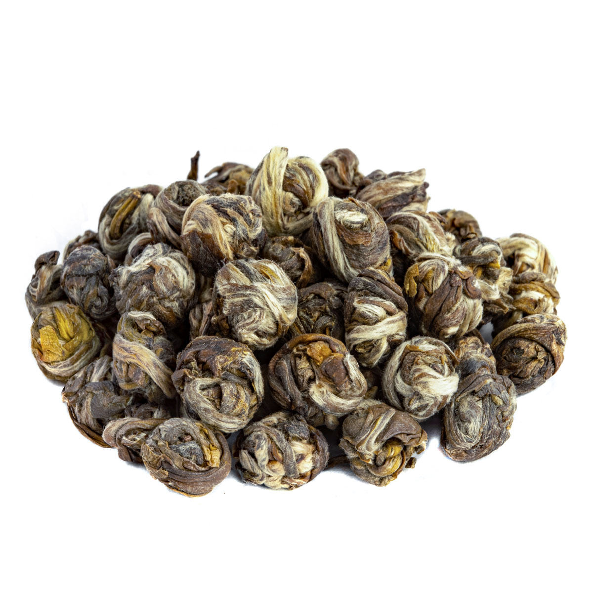 Thé Blanc Jasmin Dragon Pearls Bio en vrac par Made in Thé - Vue de côté