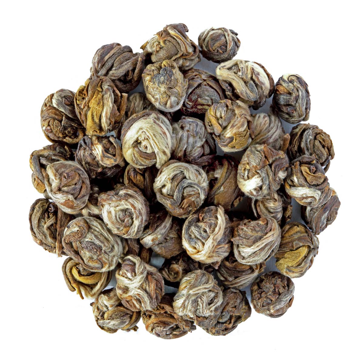 Thé Blanc Jasmin Dragon Pearls Bio en vrac par Made in Thé - Vue de haut