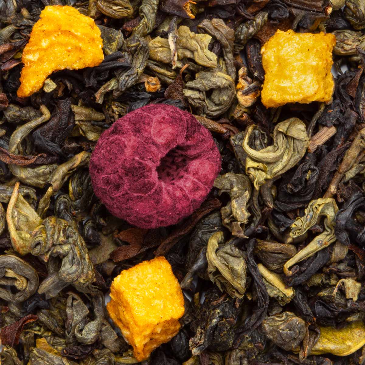 Thé Noir Délice Pêche-Framboise Bio Saveur Acérola, Framboise et Pêche par Made in Thé - Vue zoomée
