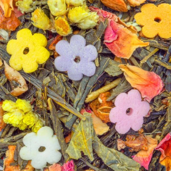 Thé Vert Sa Majesté Saveur Nectarine Pêche par Made in Thé - Vue zoomée