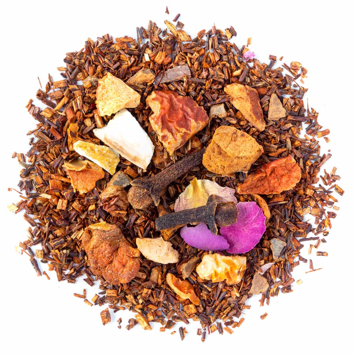 Rooibos de Noël Bio saveur Cannelle et Orange en vrac par Made in Thé - Vue de haut