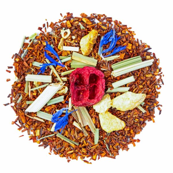Rooibos Soleil Rouge Bio saveur Canneberge et Gingembre en vrac par Made in Thé - Vue de haut