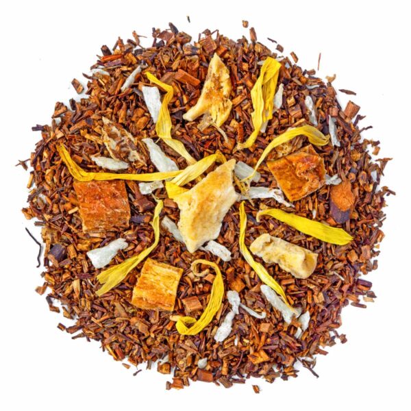 Rooibos Piña Colada Bio saveur Ananas et Noix de coco en vrac par Made in Thé - Vue de haut