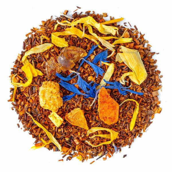 Rooibos Soleil du Verger Bio saveur Abricot et Pêche en vrac par Made in Thé - Vue de haut