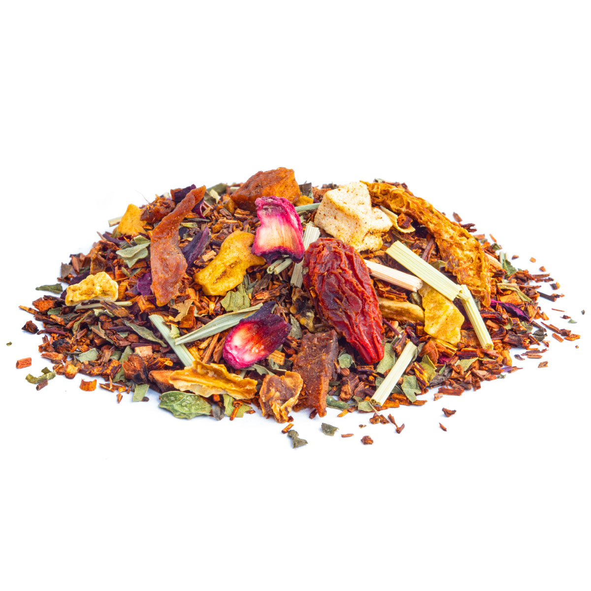 Rooibos Secrets d’Afrique Bio saveur Citron, Mangue et Menthe en vrac par Made in Thé - Vue de côté