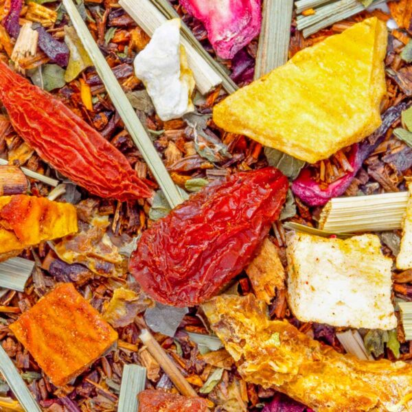 Rooibos Secrets d’Afrique Bio saveur Citron, Mangue et Menthe en vrac par Made in Thé - Vue zoomée