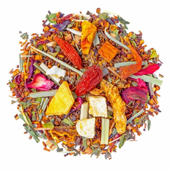 Rooibos Secrets d’Afrique Bio saveur Citron, Mangue et Menthe en vrac par Made in Thé - Vue de haut