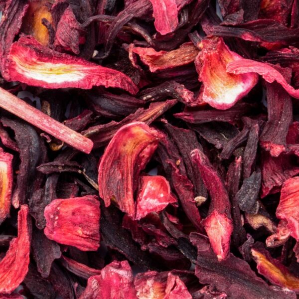 Tisane Fleurs d'Hibiscus Entières en Vrac par Made in Thé - Vue zoomée